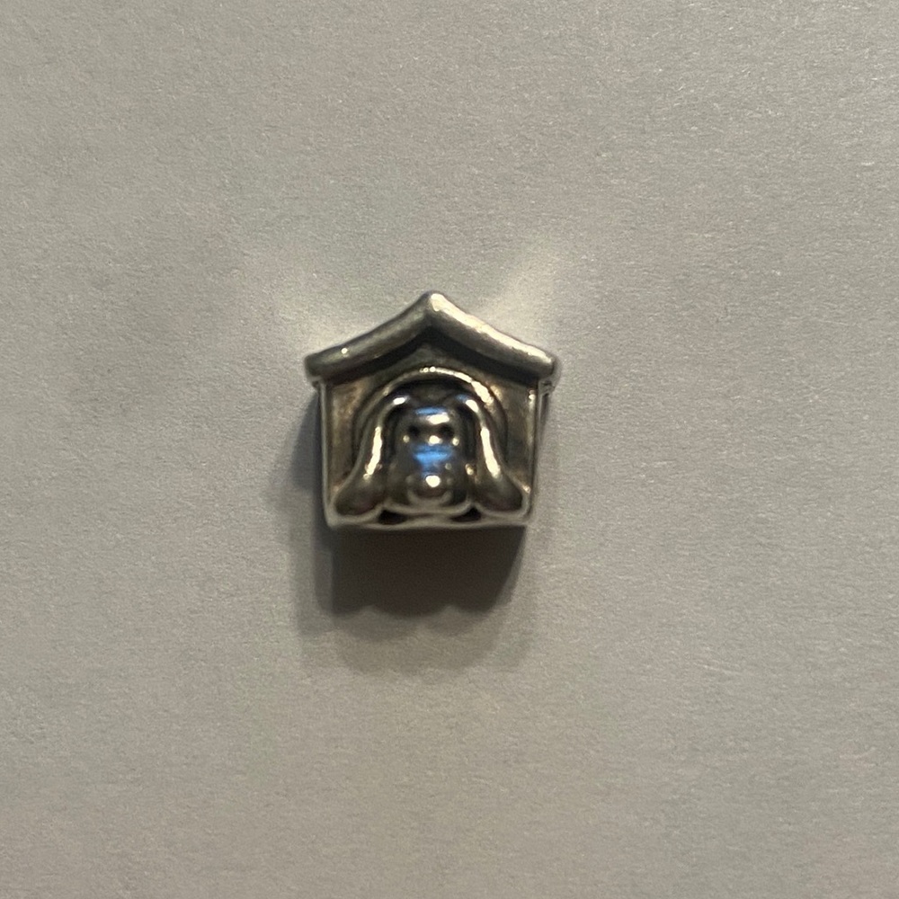 Pandora Sterling Silver dog house heart charm